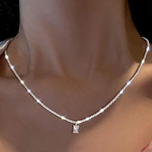 Miniatura 2 de CAROVO Collar de oro para mujer, delicados collares de oro de 14 quilates, collares de diamantes chapados en oro de 14 quilates, lindos collares
