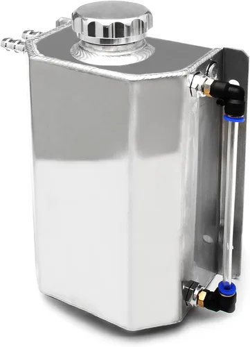 Miniatura 10 de Depósito de refrigerante universal Depósito de desbordamiento 1l Tanque de expansión de radiador de refrigerante de aluminio Negro