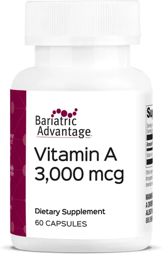 Bariatric Advantage Vitamina A 3,000 mcg - para pacientes de cirugía bariátrica - Mini cápsulas fáciles de digerir - Suplementos de vitamina A -