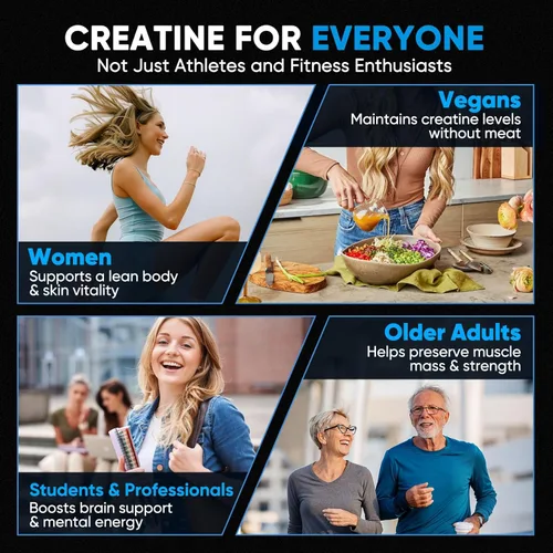 Miniatura 12 de Venture Pal Monohidrato de creatina micronizada 100% pura, creatina sin sabor para mujeres y hombres, vegano, keto, sin gluten, 5 g (5000 mg) por