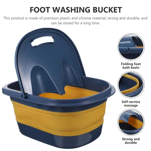 Miniatura 3 de minkissy Masaje portátil para baño de pies, ideal para sala de estar y baños pequeños