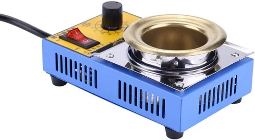 Miniatura 9 de Olla de soldadura, 110V 150W Olla de soldadura sin plomo Soldadura Baño Desoldador Placa de Titanio 1.969 in 392.0-842.0 °F(US Plug)