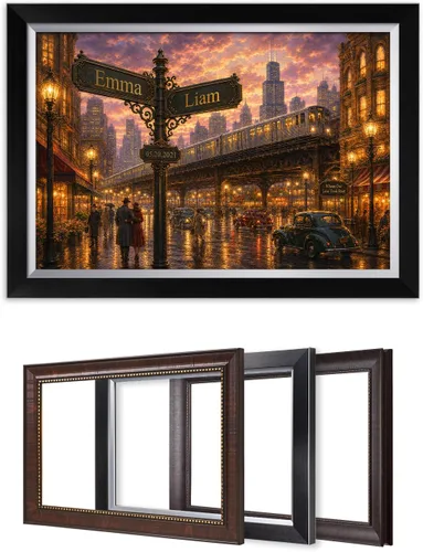Miniatura 183 de IPIC - Personalized Framed Canvas with Custom Street Sign in Boston Personalized Street Signs with Names, Custom Canvas Print, Boston Sunset