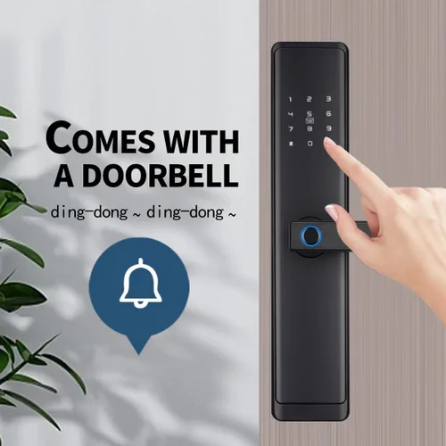 Miniatura 6 de Sophies Cerradura de puerta de entrada sin llave, cerradura de puerta inteligente Bluetooth funciona con código de control de aplicación y soporte
