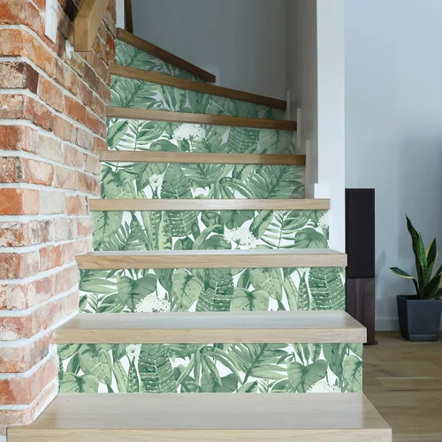 Miniatura 9 de Tempaper Jungle Green Tropical - Papel tapiz removible para despegar y pegar, paquete de dos, 20.5 pulgadas x 16.5 pies, fabricado en los Estados
