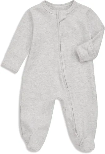 Miniatura 2 de Aablexema Pijama de bebé con puños de manopla, doble cremallera, ropa de algodón para bebés, pijamas para dormir con pies