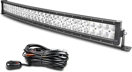 Miniatura 8 de Willpower Barras de luz LED curvadas de 22 pulgadas, 120 W, combo de inundación puntal, barra LED delgada con arnés de cableado, luces LED