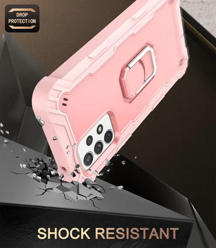 Miniatura 2 de Asuwish Funda de teléfono para Samsung Galaxy A52/A52S 5G con soporte de anillo, resistente, a prueba de golpes, cuerpo completo, resistente