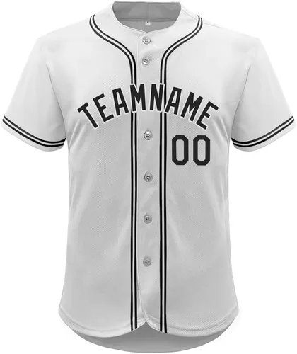 Miniatura 106 de Camiseta de béisbol de malla personalizada con botones y número de nombre cosido personalizado para hombres/mujeres/jóvenes