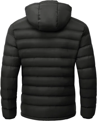 Miniatura 5 de YSENTO Men's Down Alternative Jackets Lightweight Water-Resistant Winter Insulated Puffer Coat Detachable Hood
