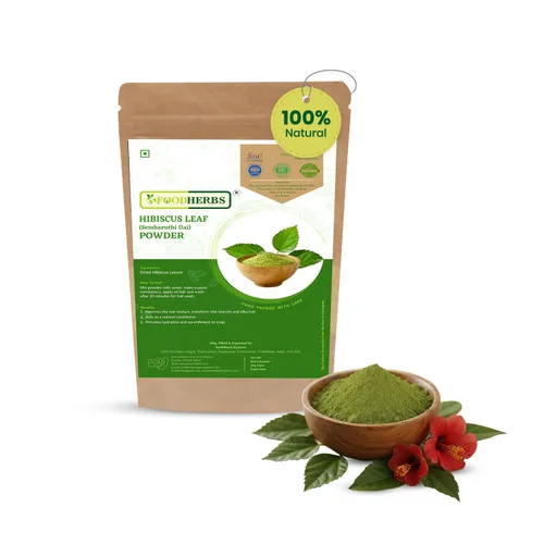 FOODHERBS Polvo de hoja de hibisco | 200 gm/0.44 libras | Acondicionador natural para el cabello y promotor del crecimiento | Previene el