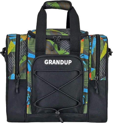 Miniatura 10 de GRANDUP - Bolsa para bola de bolos de una sola bola - Accesorios de bolos negros, bolsa tipo bandolera con soporte acolchado para bola - Se adapta a