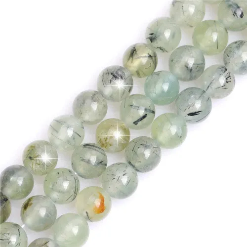 Miniatura 107 de GEM-Inside - Cuentas redondas de ágata de ónix azul claro natural de 0.394 pulgadas (0.394 in) con agujero grande para hacer joyas, suministros