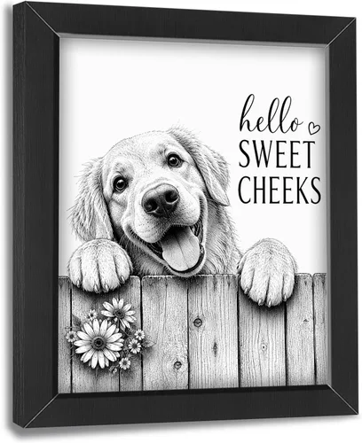 Miniatura 13 de Funny Bathroom Wall Art Framed Giraffe Bathroom Decor, Black and White Animal Canvas Print Picture Farmhouse Toilet Signs for Home Restroom, Black