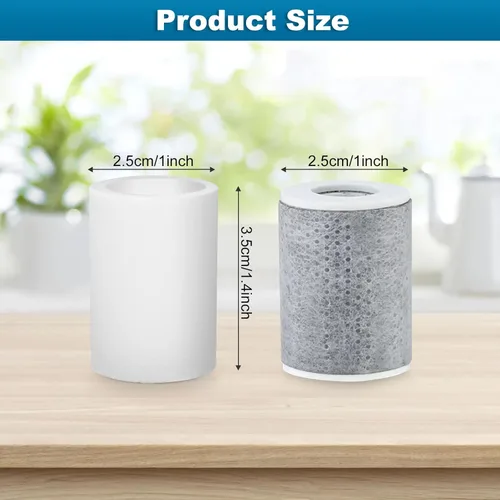 Miniatura 5 de Cartucho de filtro de 8 piezas de repuesto para fregadero de cocina y baño, 4 PP fibra de algodón 4 fibra de carbono para extensor de grifo, mejora