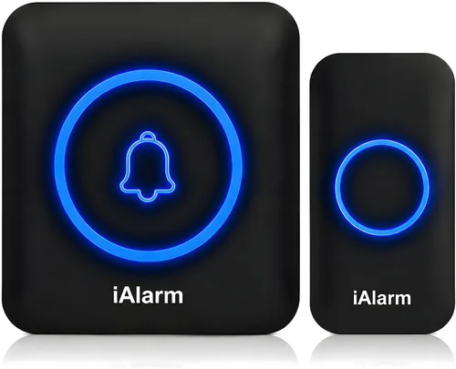 Timbre inalámbrico, timbre enchufable con flash LED, rango de 1300 pies, sistema expandible, timbre de puerta impermeable fácil de instalar para el