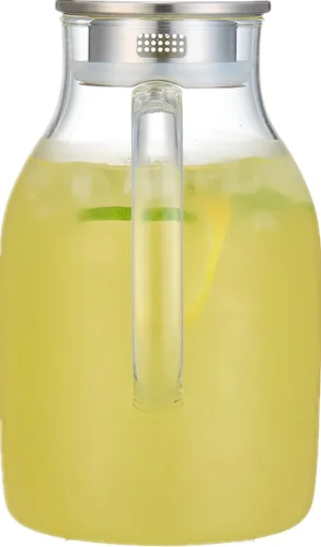 Miniatura 2 de Karafu - Jarra de vidrio de 68 oz/2 l con tapa, jarra de agua resistente al calor para agua caliente/fría, té helado y bebidas de zumo