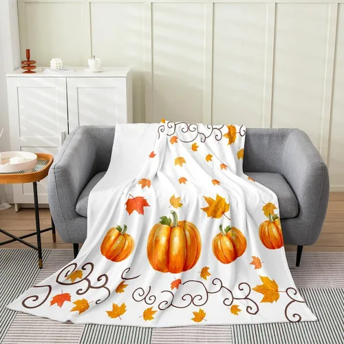Miniatura 8 de Bonita manta de franela de vellón de pavo para cosecha, manta de Acción de Gracias para cama, sofá, decoración de otoño, decoración de otoño, manta