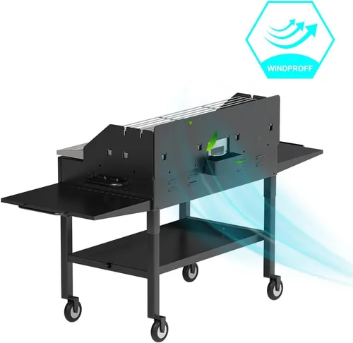 Miniatura 5 de BBQ-PLUS Protector de viento para plancha y rejilla de calentamiento para Blackstone, kit de accesorios para plancha para Blackstone (para 36")