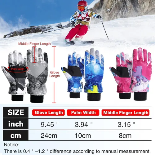 Miniatura 6 de EVBEA Guantes de nieve para hombre y mujer, impermeables, cálidos, térmicos, para esquí, snowboard