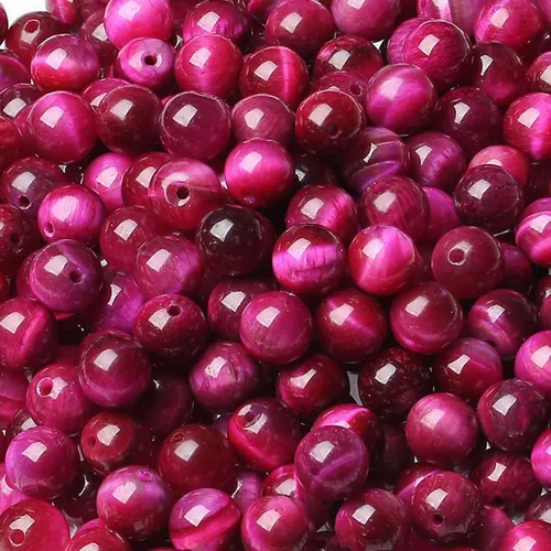 Miniatura 21 de LAIDANLA Cuentas de piedra natural de turmalina rosa y jade, cuentas sueltas redondas de 8 mm, cuentas de piedra preciosa para hacer pulseras, Jade