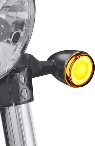 Miniatura 3 de 1157 Señales de giro LED delanteras y traseras de 2 pulgadas, luz de señal de giro de bala integrada lente ahumada compatible con Harley Softail