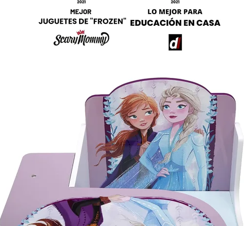 Miniatura 4 de Delta Children - Escritorio con silla y compartimento de almacenamiento, Frozen II (Disney) Portavasos Respaldo para brazos, madera tratada Disney