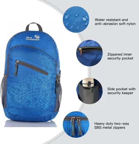 Miniatura 3 de Outlander Mochila Condensable Práctica Ligera para Viajes y Senderismo Daypack - Azul Oscuro - L
