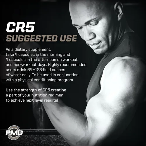 Miniatura 8 de PMD Sports CR5 Professional Creatina Complejo – Recuperación mejorada, reduce el dolor, ganador de masa muscular magra – Mezcla de creatina Power 5