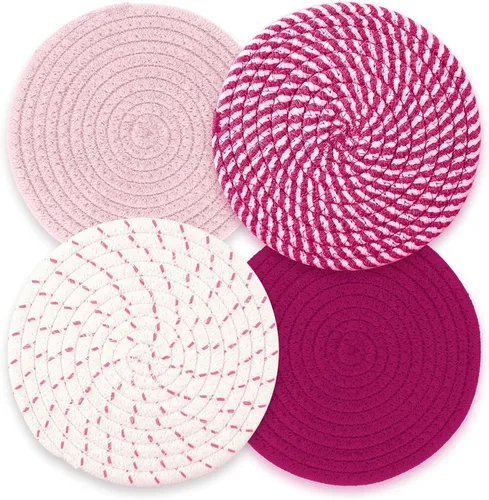Miniatura 8 de Salvamanteles para platos calientes, almohadillas calientes para cocina, salvamanteles de 7 pulgadas para ollas y sartenes calientes, soportes