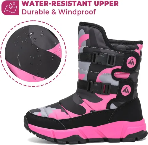 Miniatura 2 de Mishansha - Botas para la nieve para niño y niña, botas impermeables para el invierno, antideslizantes y cálidas para el clima frío