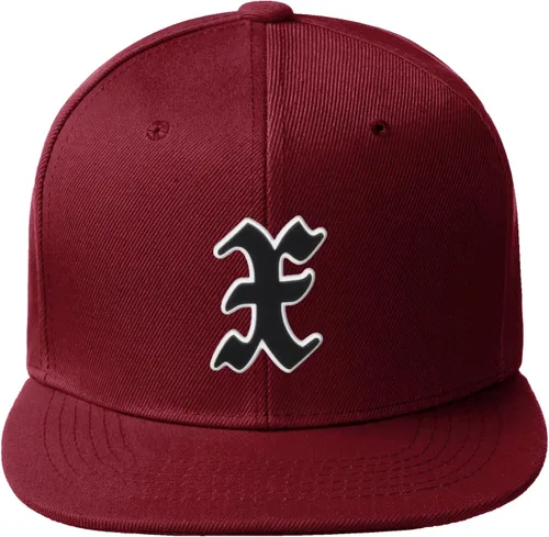 Miniatura 569 de Daxton Gorra clásica con visera de billete plano con letras del alfabeto inglés antiguo de la A a la Z