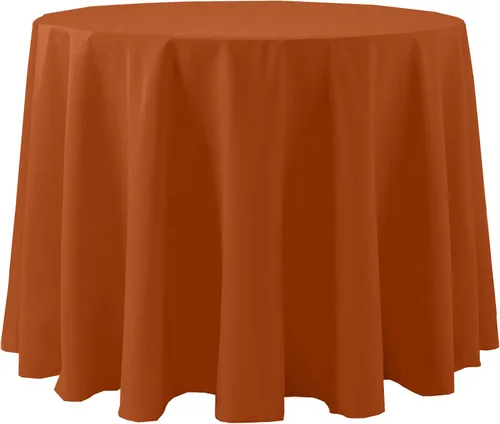 Miniatura 13 de Ultimate Textile Cotton-Feel - Mantel redondo de 90 pulgadas para comedor, color berenjena, color morado