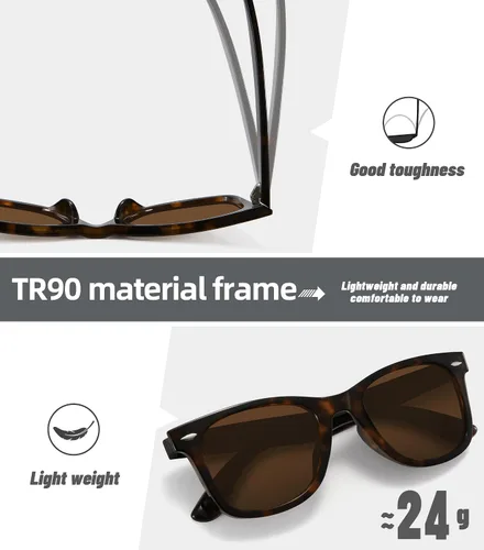 Miniatura 36 de MEETSUN Polarized Sunglasses for Women Men Classic Retro Square Frame Driving Sun Glasses UV Protection