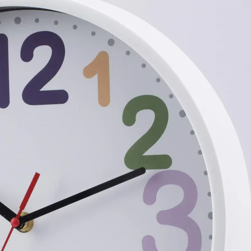 Miniatura 2 de Reloj de pared de 12 pulgadas, silencioso, sin tictac, funciona con pilas, para enseñanza de cuarzo, colorido, lectura, aprendizaje, hora, perfecto