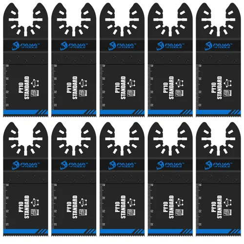 Miniatura 9 de Hojas de sierra oscilante multifunción de acero de alto carbono estándar de 2-1/2 pulgadas de ancho E-Cut, cuchillas multiherramienta de ajuste
