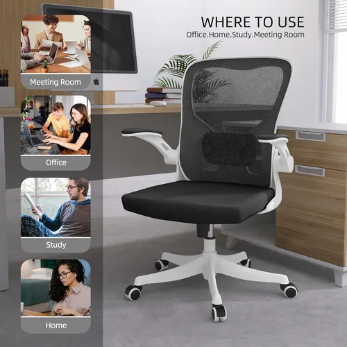 Miniatura 10 de Monhey Silla de Oficina - Silla de Oficina Ergonómica con Soporte Lumbar y Brazos Abatibles Sillas de Escritorio para Oficina en Casa Silla Mecedora