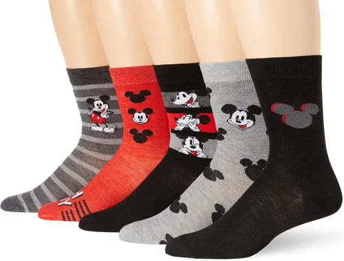 Miniatura 4 de Disney mens Mickey Mouse 5 Pack Crew Socks