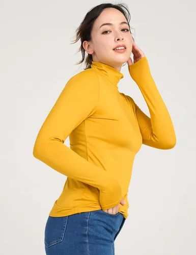 Miniatura 5 de LAPASA Women Mock Neck Thermal Underwear Top Undershirt Lightweight Midweight Fleece Lined Long Sleeve Base Layer L87L89