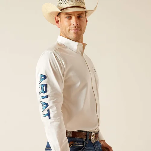 Miniatura 85 de Ariat Camisa de sarga con logotipo del equipo para hombre