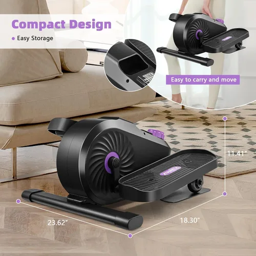Miniatura 5 de FUNMILY Under Desk Elliptical, Ellipse Leg Exerciser, Standing or Seated Mini Elliptical Machines, Portable Bike Pedal Exerciser for Seniors/Adults