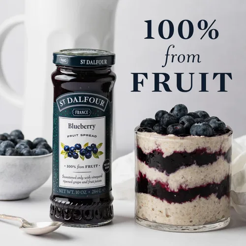 Miniatura 5 de St. Dalfour Untable de frutas de arándanos, 10 onzas, 100% de frutas, sin ingredientes artificiales, sin OMG, sin azúcar de caña, todo natural