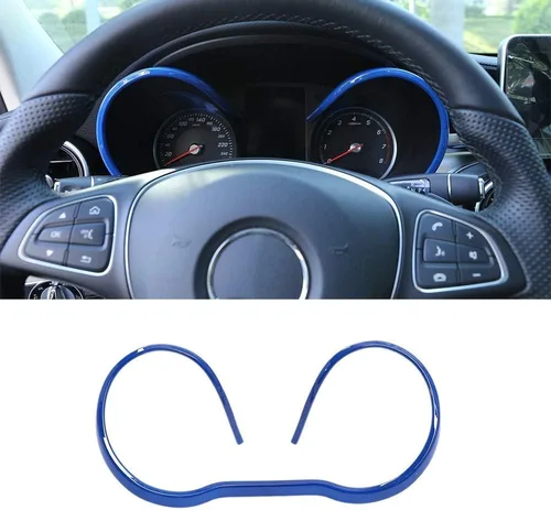 YIWANG ABS plástico tablero monitor borde marco ajuste 1 unid para Mercedes Benz GLC X253 C Clase W205 2015-2019 Auto Accesorios (azul)