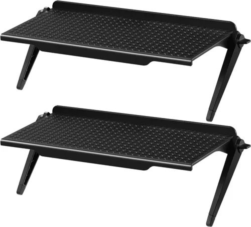 Miniatura 7 de Blulu Estante superior de TV de 2 piezas, estante ajustable para monitor de TV, soporte superior para soporte de teléfono celular, cajas multimedia