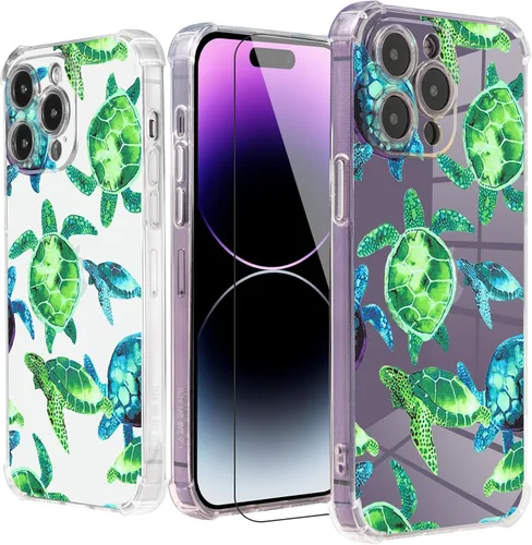 Miniatura 32 de Roemary Buffertech - Funda protectora para iPhone 13 Pro Max con diseño Golden Retriever, diseño de arcoíris con protector de pantalla