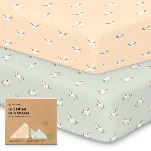 Miniatura 26 de KeaBabies Paquete de 2 sábanas de cuna para bebé, para niño y niña - 52x28 Fibra viscosa derivada del bambú, sábana para cama de niño pequeño