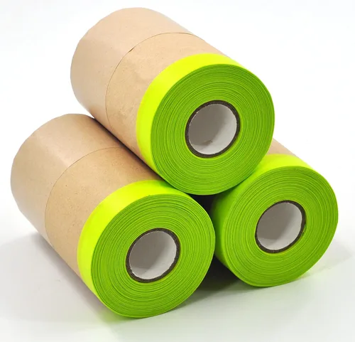 Miniatura 10 de xianshengle Papel de Enmascarar, Papel de Enmascarar Pre-Encintado para Pintura, 6 pulgadas x 50 pies Rollo de Papel de Pintura Automotriz