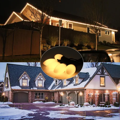 Miniatura 5 de SUNSGNE Bombillas LED C9 de repuesto blancas de Navidad, paquete de 25 bombillas LED de Navidad C9 de plástico para luces de cadena de patio al aire