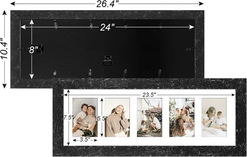 Miniatura 271 de Marcos de Fotos Collage de 13.5X15.5 con 7 Aberturas para Fotos de 4X6, Marco de Fotos Múltiples con Paspartú para Decoración de Pared, Grano