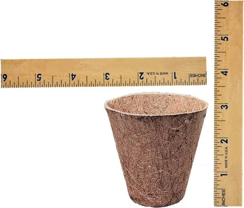Miniatura 2 de Deepthi Macetas de vivero de fibra de coco de 3 pulgadas, paquete de 6 tazas de inicio de semillas biodegradables, macetas de turba de coco orgánico